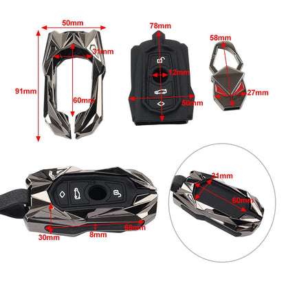 Black Remote Key Fob Cover for BMW 1 2 3 4 5 6 7 Series X3 X4 M2 M3 M4 M5 M6