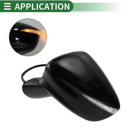 Left Side Door Mirror for MAZDA CX-5 2015-2016 Manual Folding Black