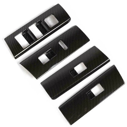 Carbon Fiber Window Lift Switch Panel Trims for Toyota 4Runner (2010-2019)