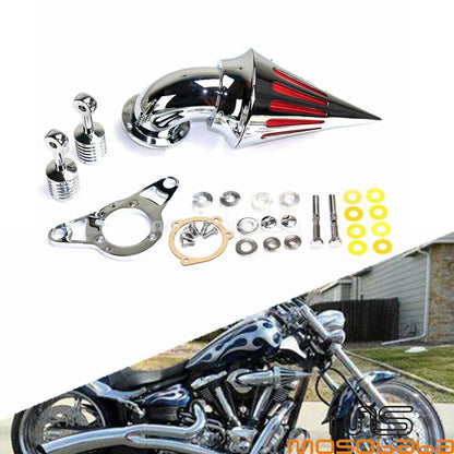 Chrome Cone Spike Air Filter Cleaner for Harley Softail, Touring, Dyna