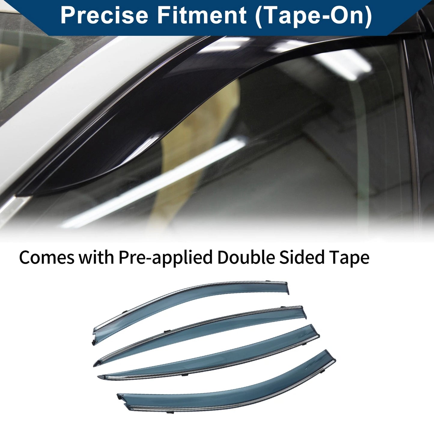 Window Deflectors for Nissan Versa Sedan Side Vent Visors (2012-2019)