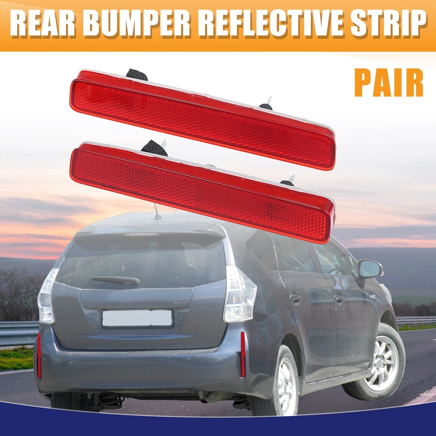 2 x Rear Bumper Reflector Side Marker for Toyota Prius (2014–2019)