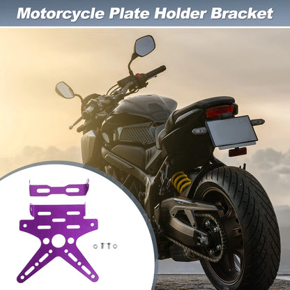 Motorcycle Plate Mount 26x10 mm Aluminum Alloy Purple Hole for Motorcycle