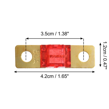 4pcs 50A 32V Bolt on AMI Fuses Red for Automotive Marine Audio Video System