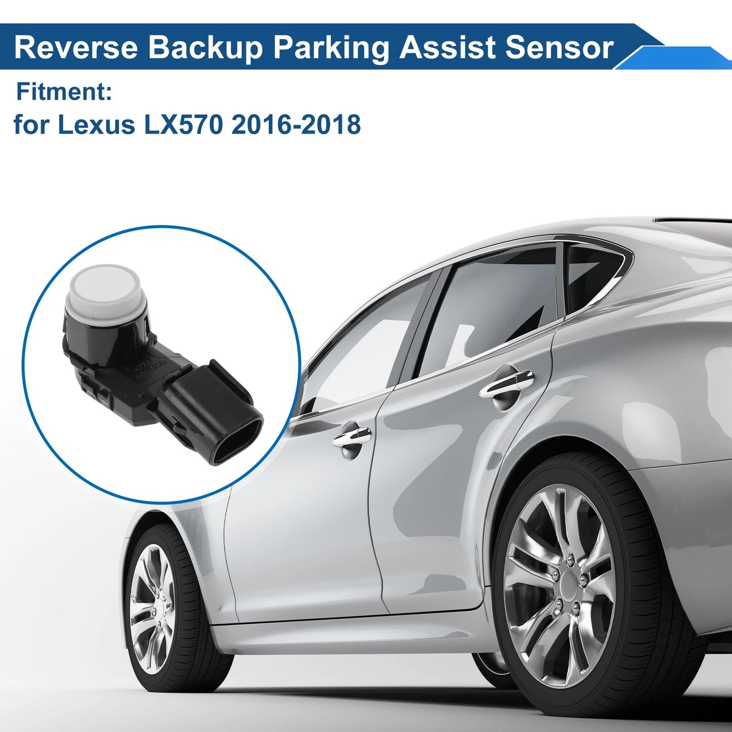 Reverse Backup Parking Sensor for Lexus LX570 (2016-2018) - White 1 Pc
