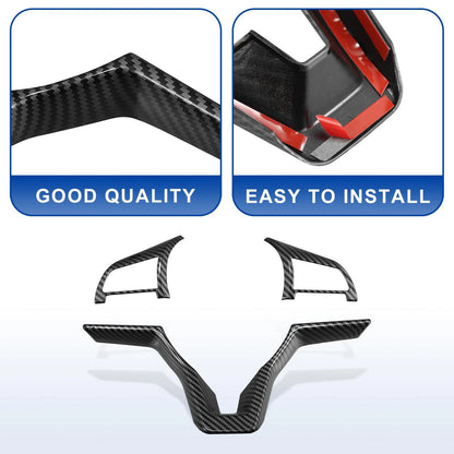 3pcs Steering Wheel Cover for Nissan Altima (2019-2020) Carbon Fiber