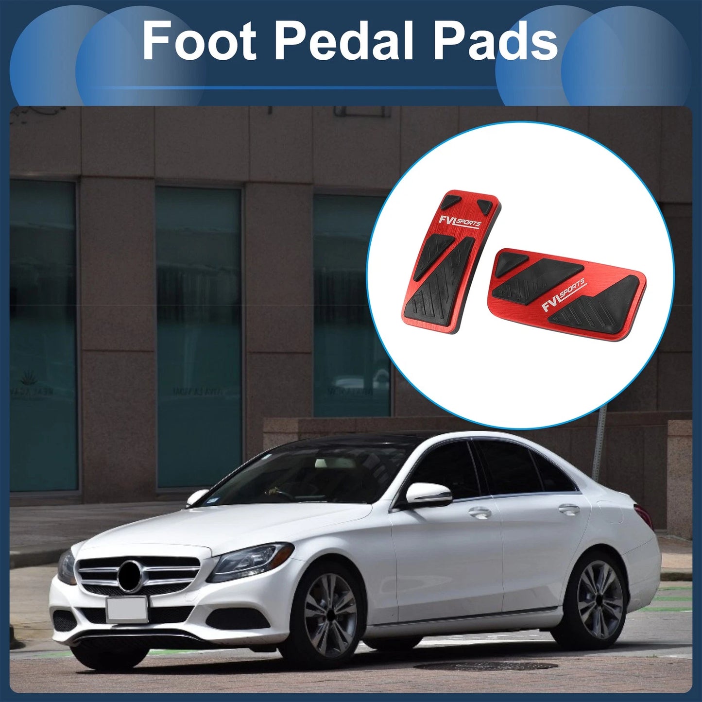 Automatic Foot Accelerator Pedal Covers for Ford Ranger 2024 Red