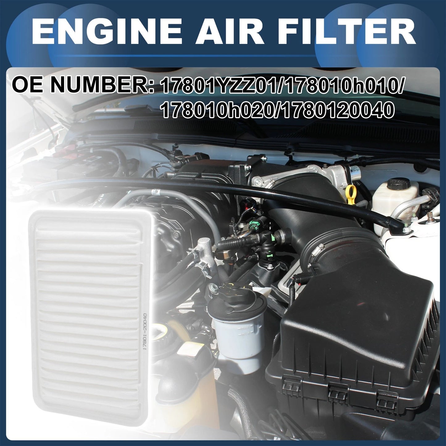 Engine Air Filter for Toyota Camry 2.4L 3.0L (2002-2011) 1 Pcs