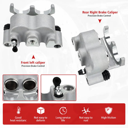 Front Calipers & Pads for Polaris Ranger 700 Ranger EV (2008–2009, 2010–2021)