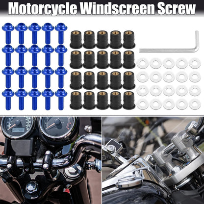 20pcs M5 5mm Windscreen Screws Fairing Windscreen Bolts Blue for Make Model