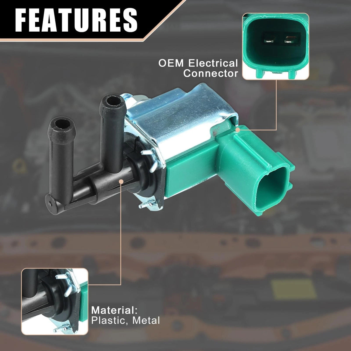 Vapor Canister Vacuum Solenoid Valve for Nissan Pathfinder Frontier (2005-2012)