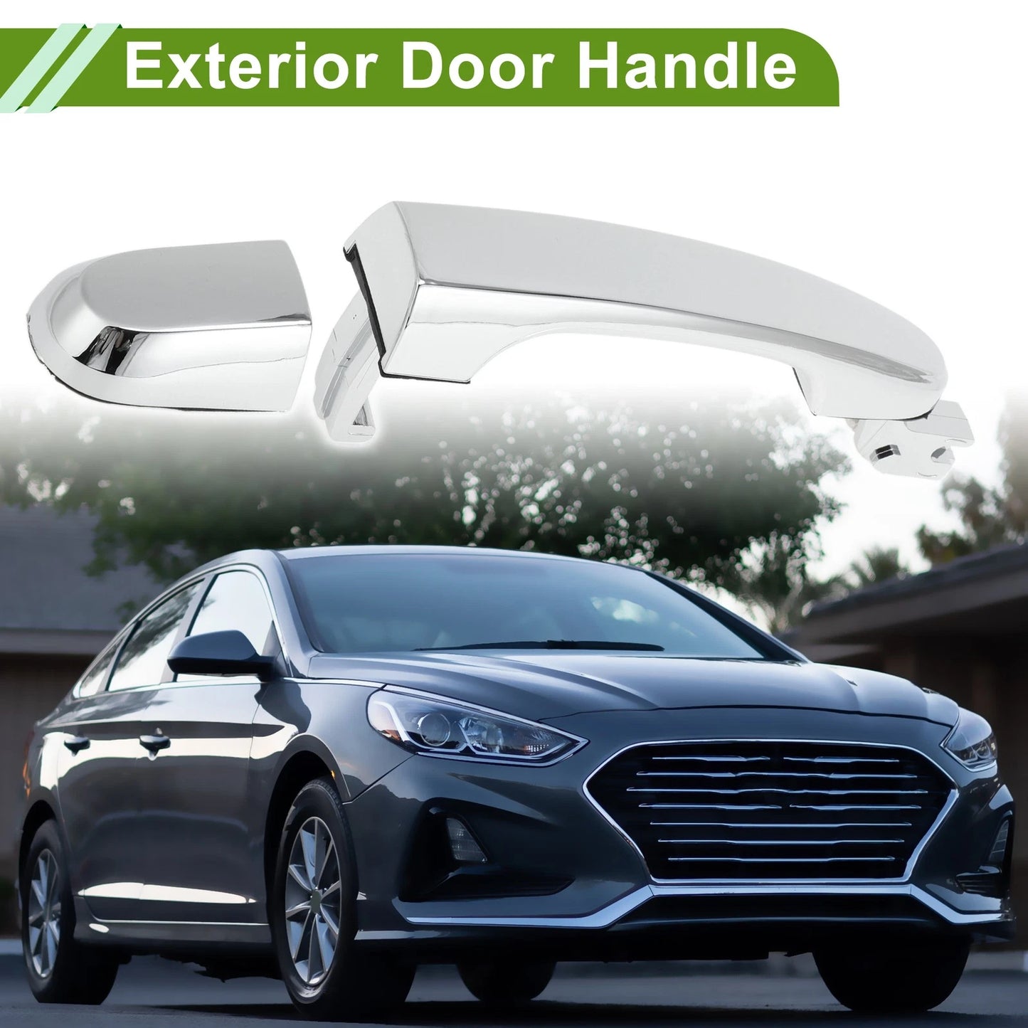 Exterior Door Handle for Hyundai Kia Silver Tone Front Right (2011-2016)