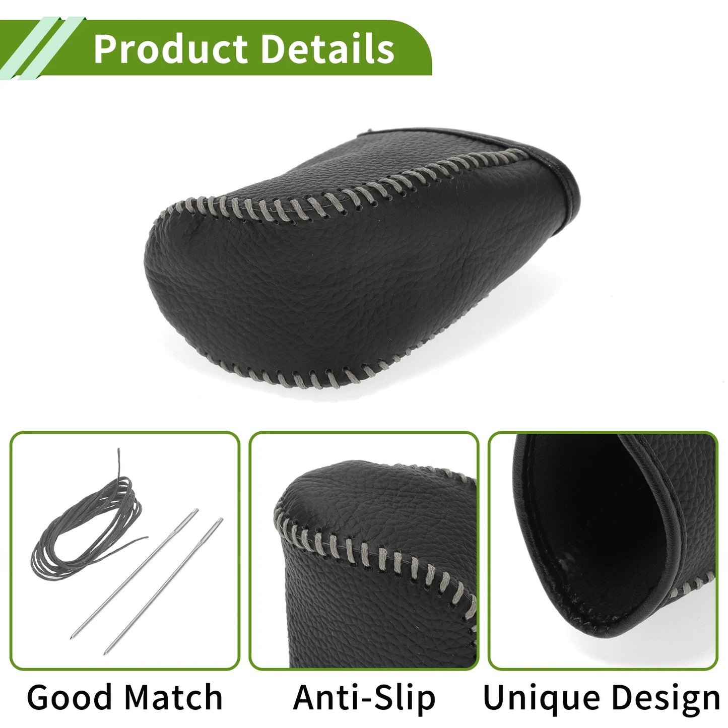 Gear Shift Knob Cover Pebbled for Dodge Journey (2011 - 2020) Black Grey