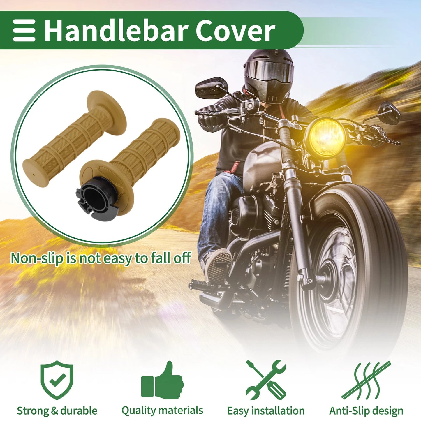 7/8" 22mm Grips Cover Kit Handlebar for Motorcycle