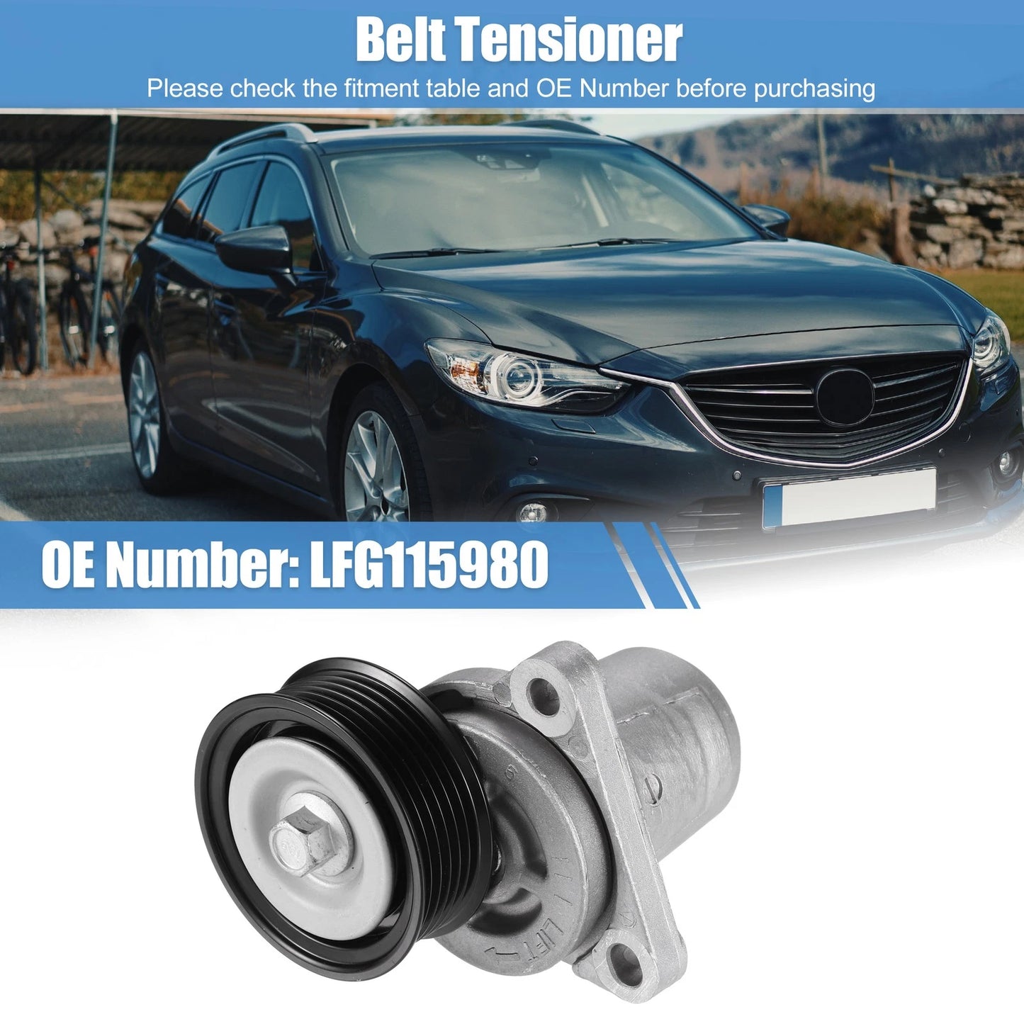 Serpentine Belt Tensioner for Mazda 3 2.3L 2.5L (2010-2013)