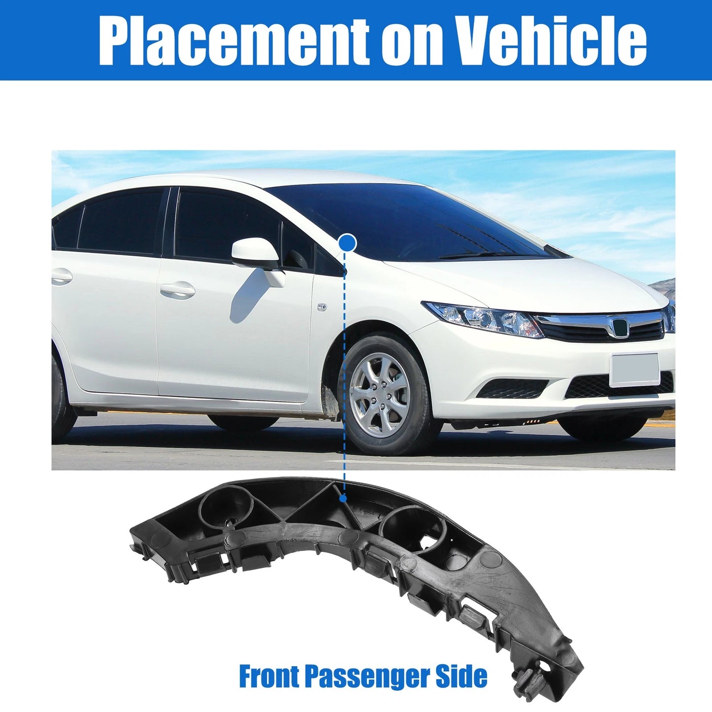 Right Side Front Bumper Support Bracket for Honda Civic (2006-2011)