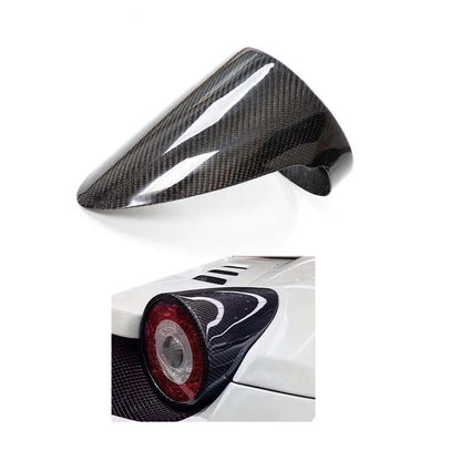Real Carbon Fiber Rear Taillight Lamp Cap Rear Trunk Lamp Cover For Ferrari 458