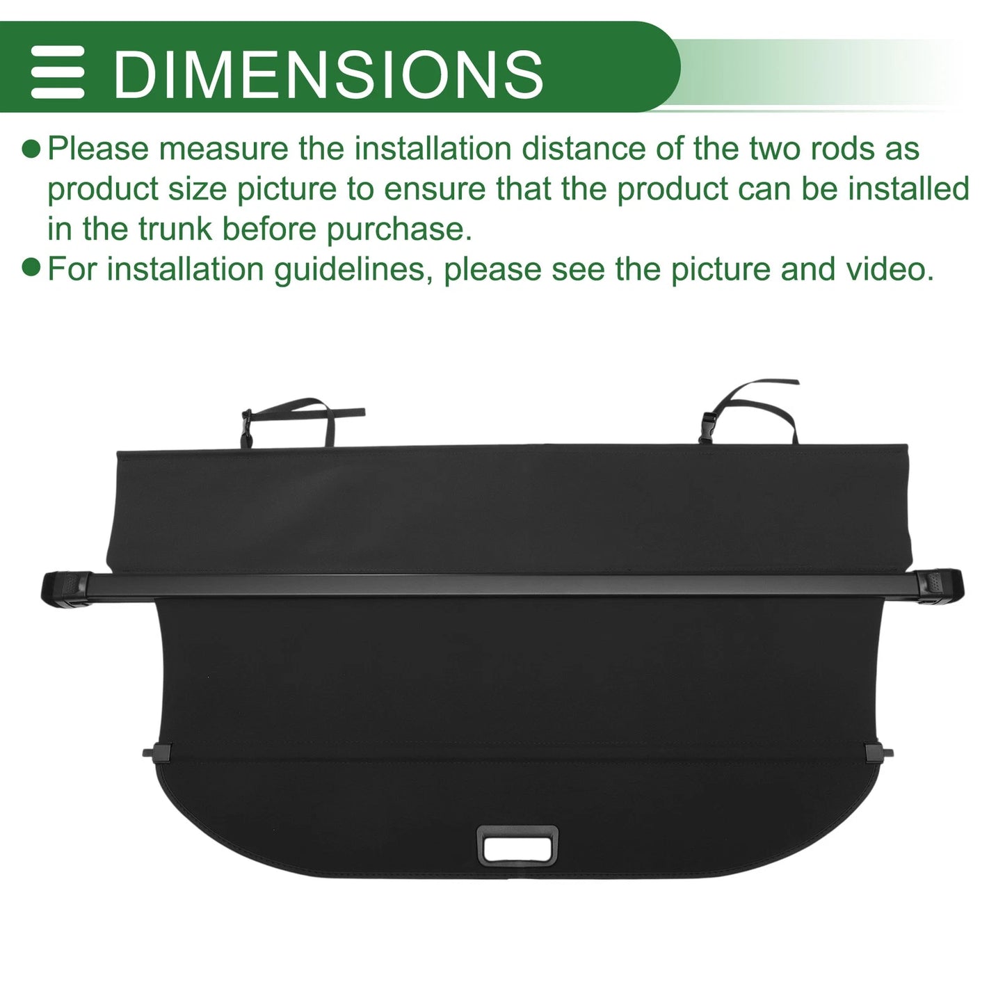 Cargo Cover for Subaru Outback 5 Seat Gloss Black (2016-2019)