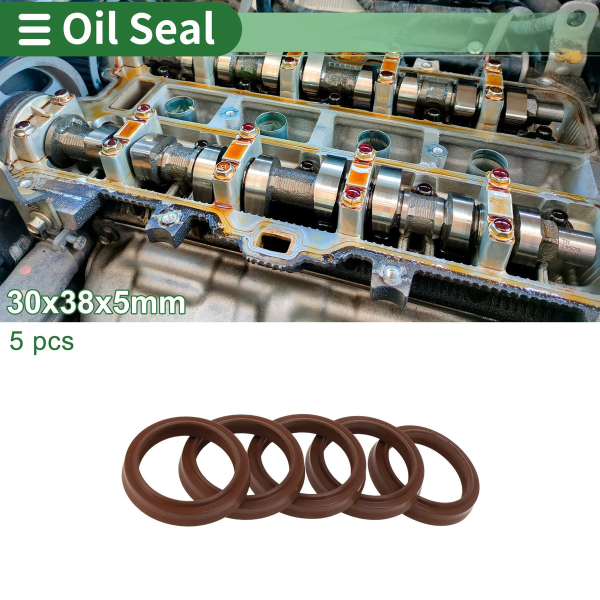 Oil Seal / 30x38x5mm / Rotary Shaft Seal for Make Model