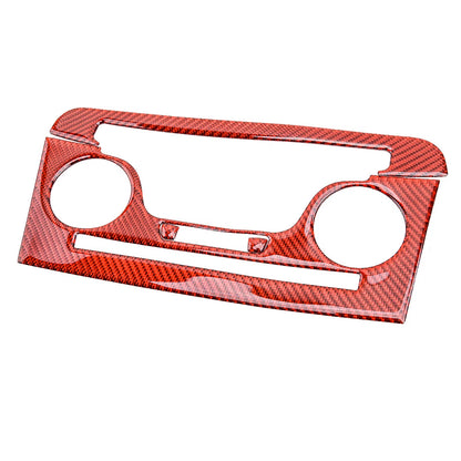 Red Carbon Fiber Center Console CD Panel Cover for Dodge Charger (2011-2014)