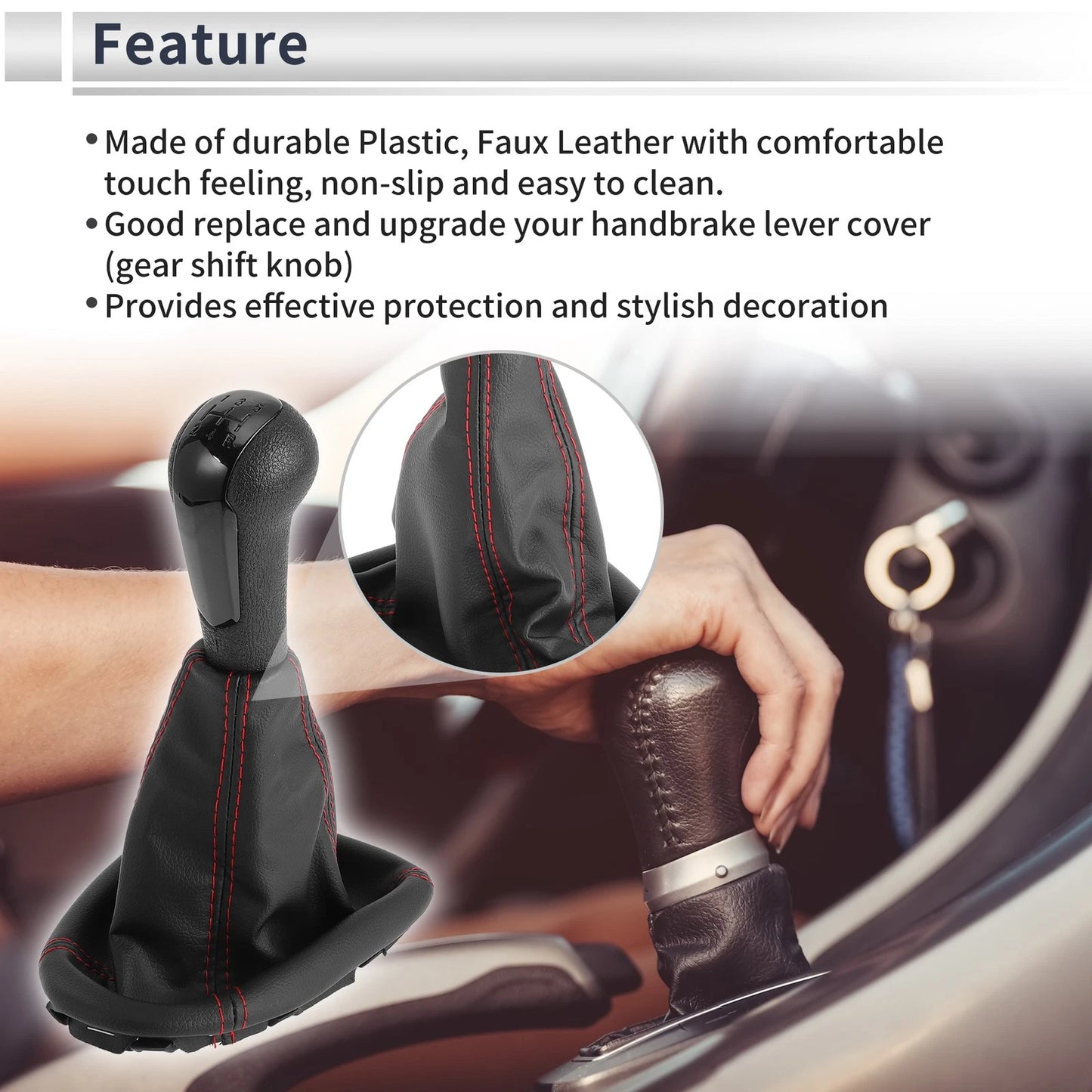 5 Speed Gear Shift Knob W/ Cover for Chevrolet Spark (2011-2015)