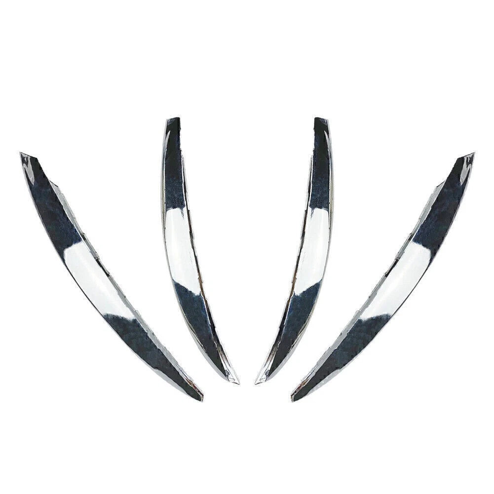 Silver Front Bumper Splitter Fins Spoiler Canard Trim for Benz C-Class (2022-2023)