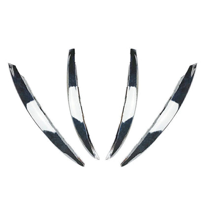 Silver Front Bumper Splitter Fins Spoiler Canard Trim for Benz C-Class (2022-2023)