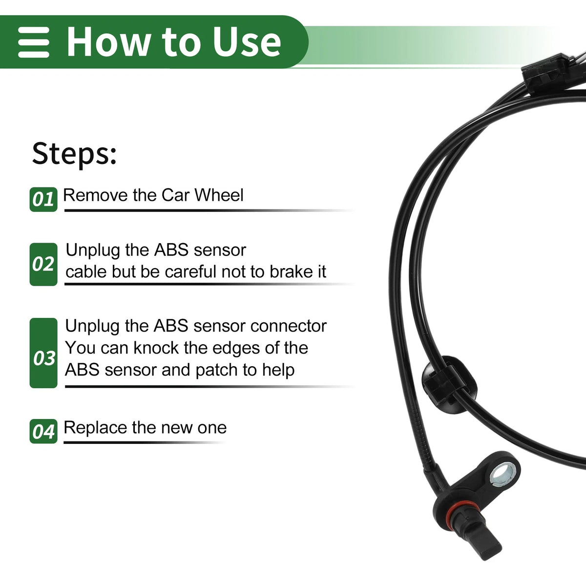 ABS Wheel Speed Sensor for Toyota Fortuner (2005-2023)