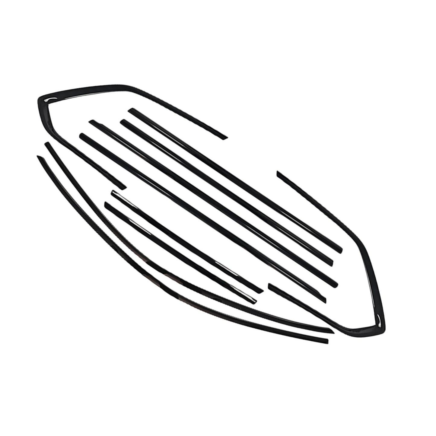 10 x Chrome Black Window Strip Trims for Volkswagen Touareg (2019-2024)