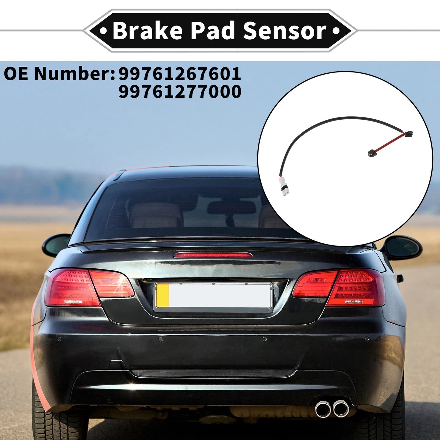 1x Car Front Brake Pad Wear Sensor for Porsche 911 997 (2008-2012)
