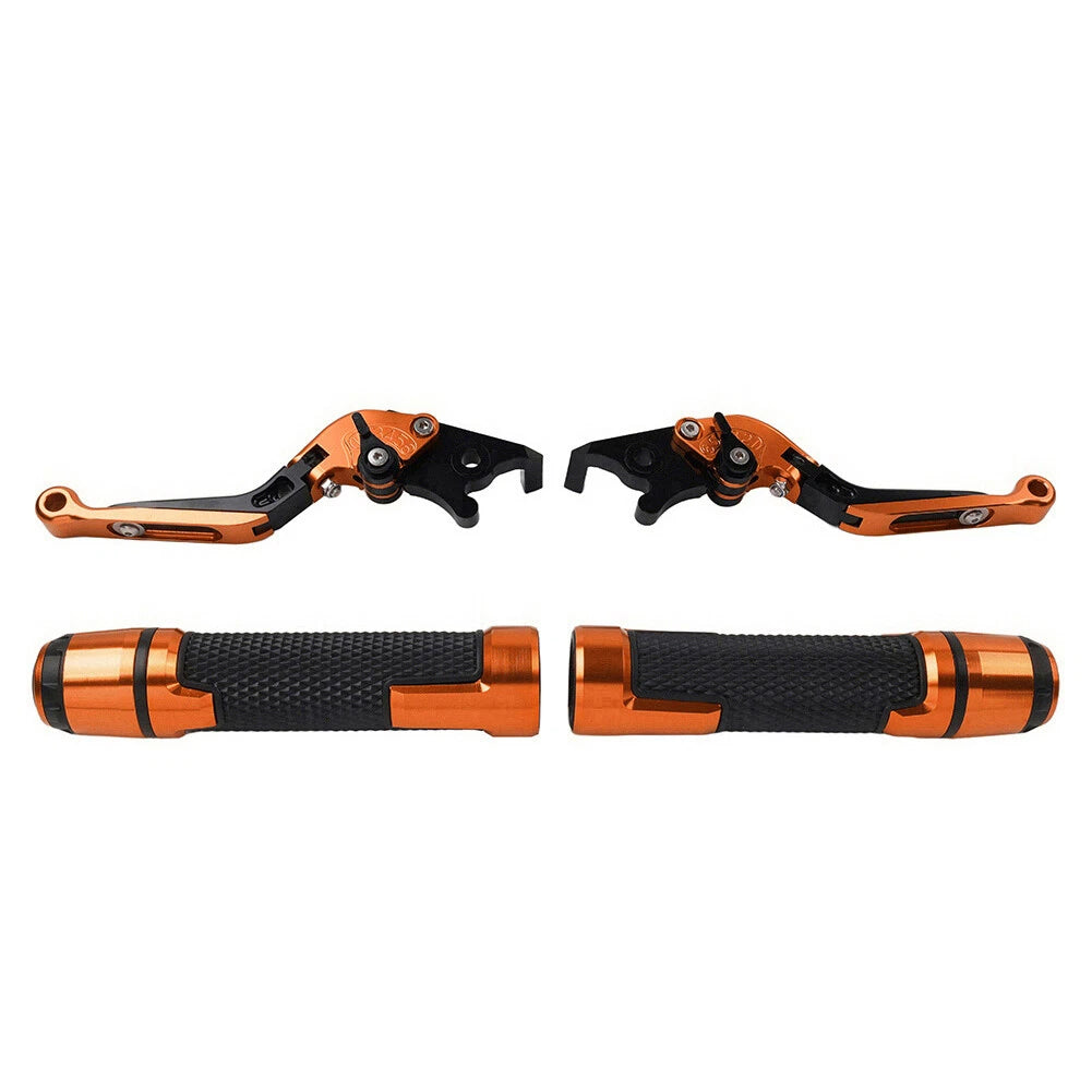 Orange Brake Clutch Lever Handlebar Grip Set for Yamaha FJR XJR 1300 (2001-2023)