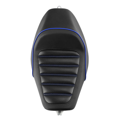 Black Blue Front Solo Driver Seat for Harley Sportster XL883 1200 (2010-2022)