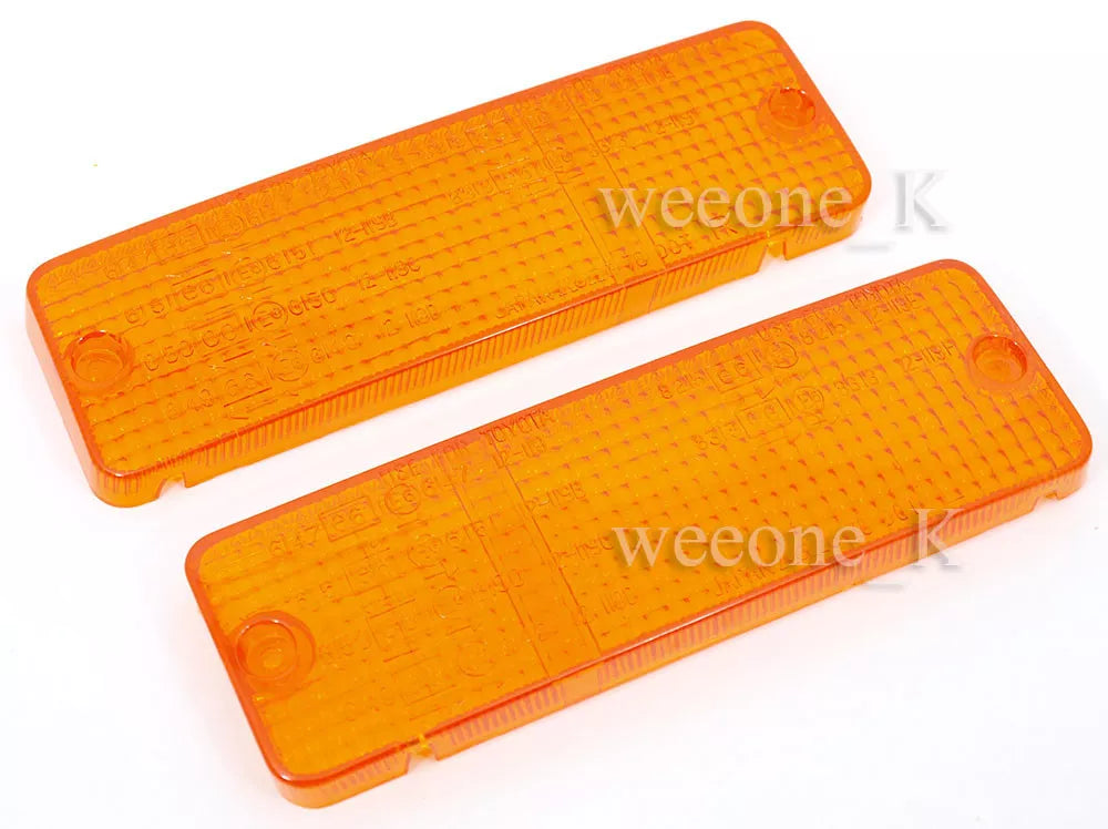 Front Bumper Orange Light Lens for Toyota Hilux LN50 MK2 (1984-1988)