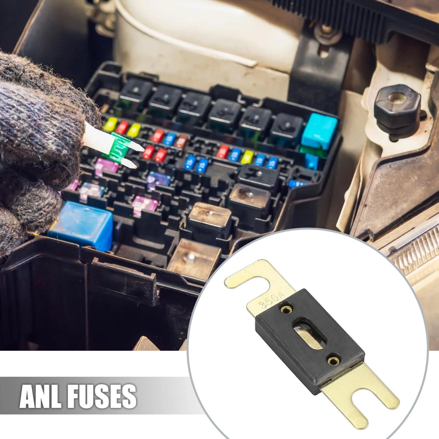 10 x 350A ANL Fuse for Car Truck Motorcycle Boat Audio CDs