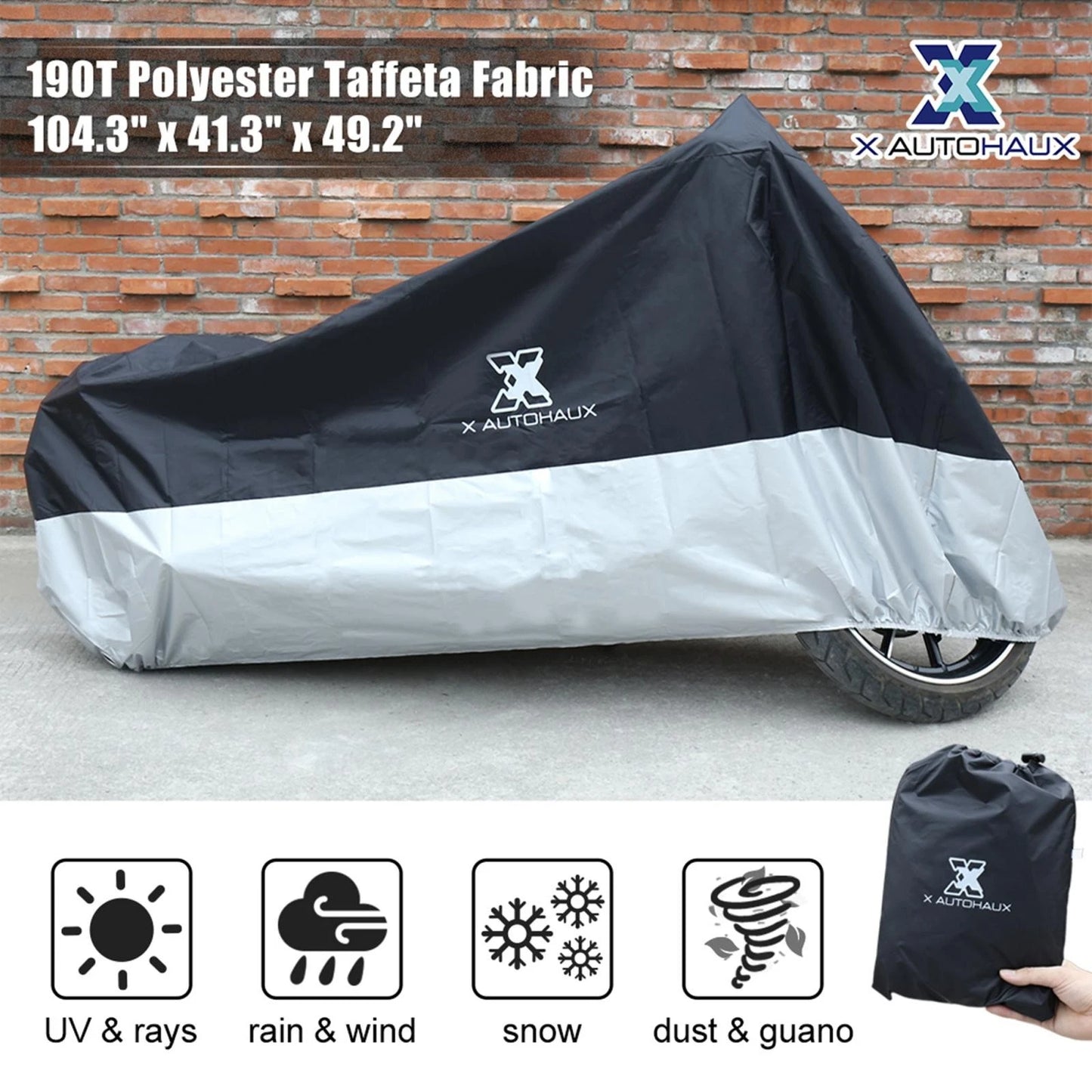 XXL Cover for Motorcycle Motorbike Scooter Outdoor Waterproof Dust Protector