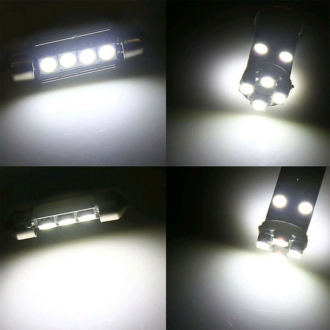 2 LED Light Bulbs for Car Dome Door Footwell License Plate Lights