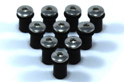 Windscreen Bolts x10 Stainless Steel + Quality Rubber Well Nut for Yamaha