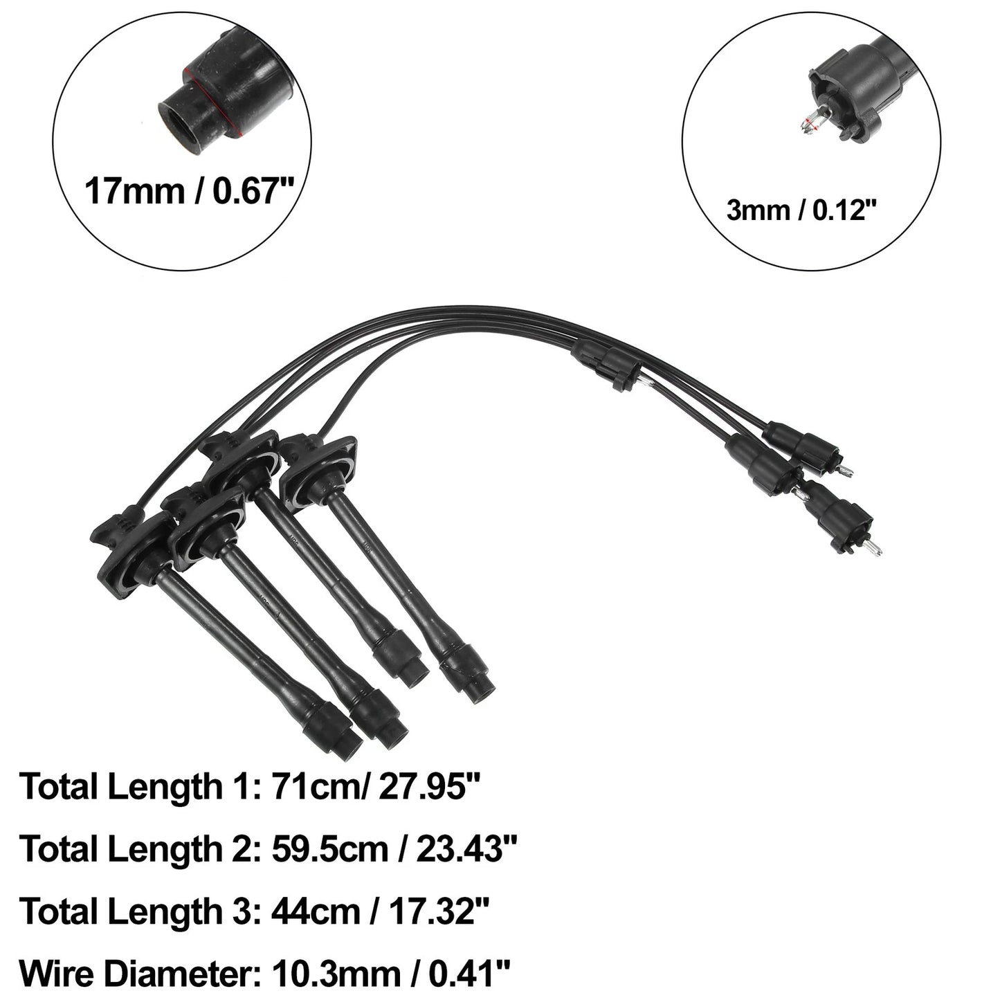 7mm Spark Plug Ignition Wires 4pcs for Toyota Solara 2.2L (1999)