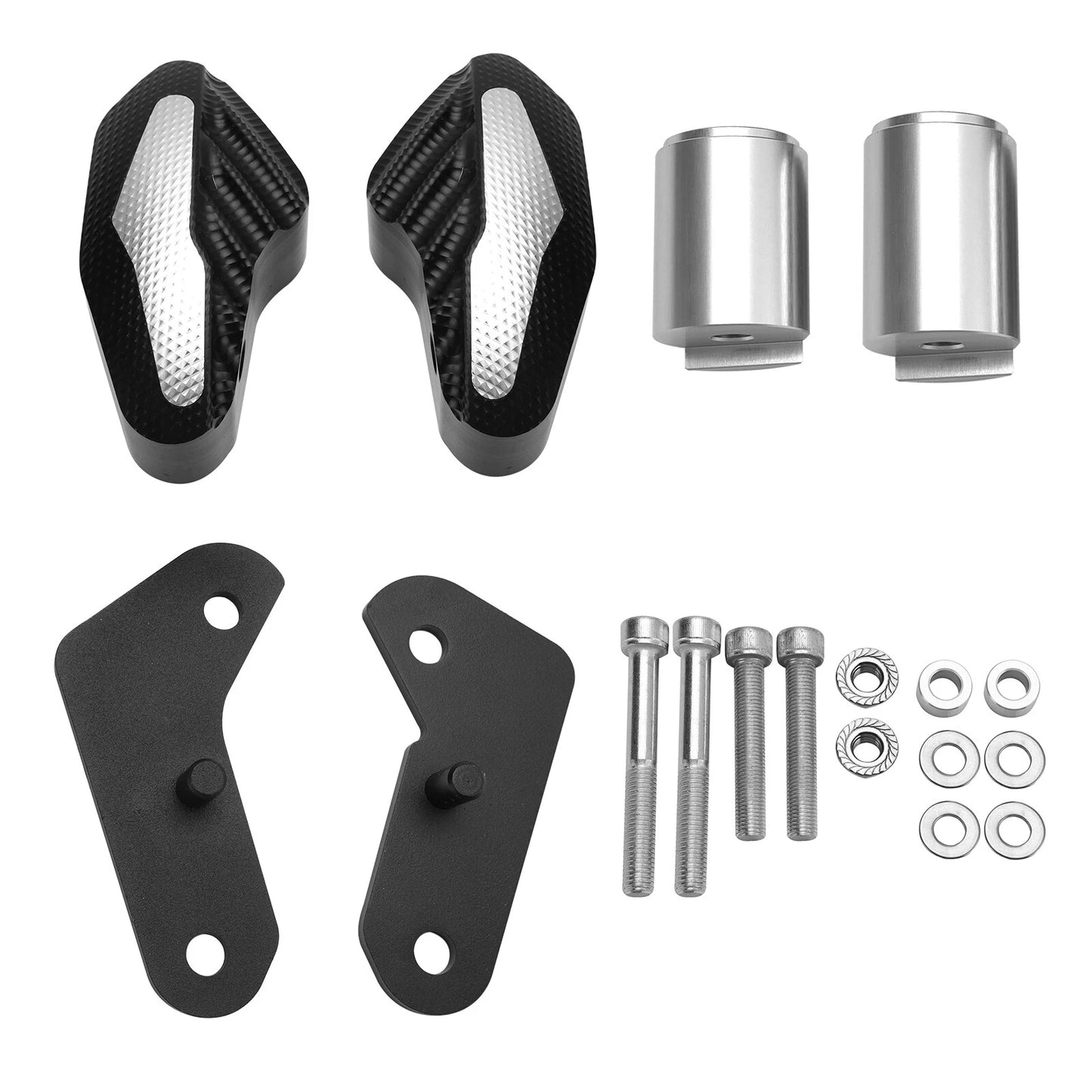Crash Slider Protector Aluminum Frame Silver for Suzuki GSX-R1000 (2017-2023)
