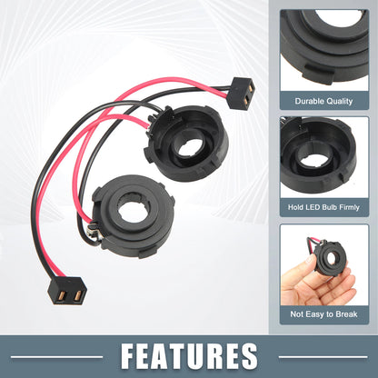 H7 LED Headlight Bulb Holder Adapter Socket for VW Golf 6/7 (2012-2020) - 2x