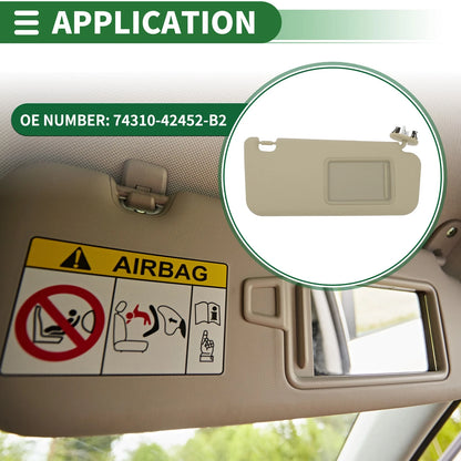 Right Car Sun Visor for Toyota RAV4 2006-2013 with Mirror (2006-2013)
