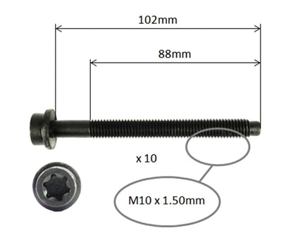 Head Gasket + Head Bolts for Ford Focus (1998–2006)