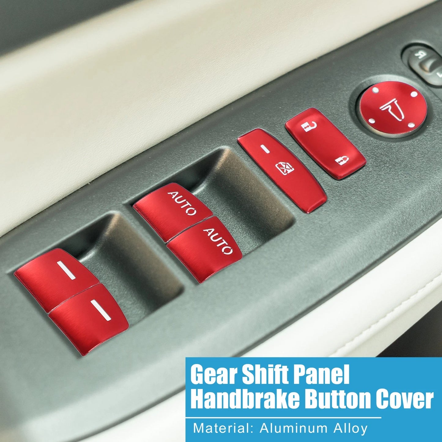 10 x Window Switch Button Covers for Honda Accord (2018-2022) Red