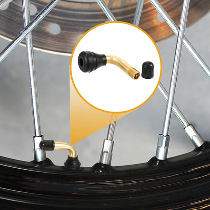 PVR60 12 Pcs Tubeless Tire Valve Gold Tone for Cars Motorcycles