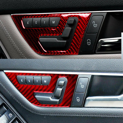 Carbon Fiber Seat Adjust Button Cover for BENZ C Class W204 (2007-2013)
