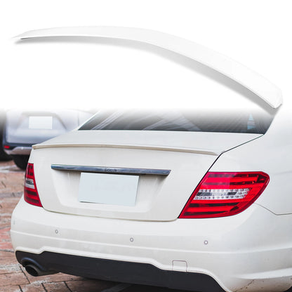 Rear Boot Spoiler 650 Calcite White for Mercedes W204 (2007-2014)