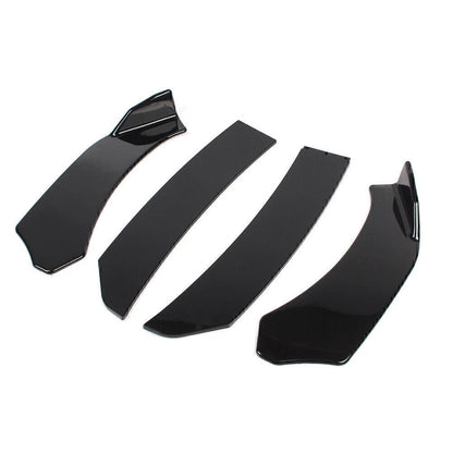 Glossy Black Front Bumper Lip Chin Spoiler for Universal Car
