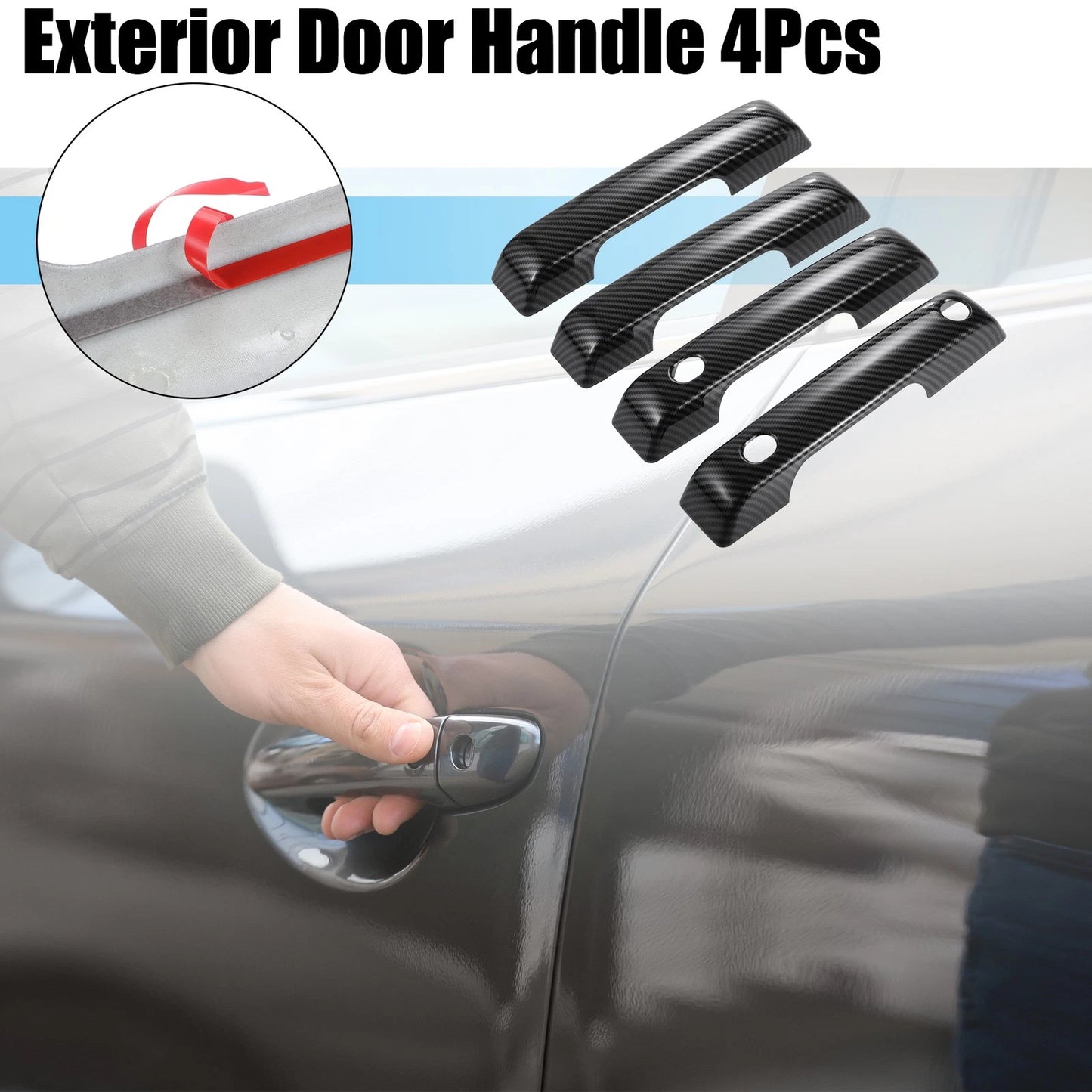 Carbon Fiber Door Handle Covers for Ford F-150 (2015-2023) - 4 Pcs