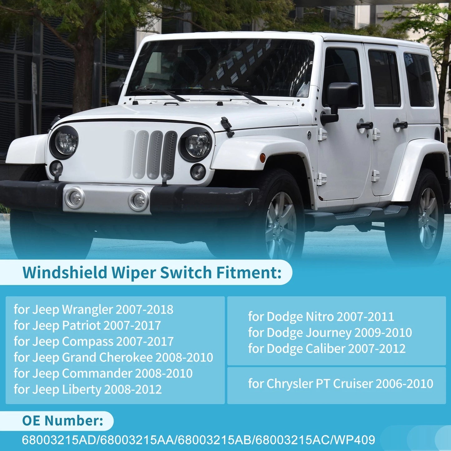 Windshield Wiper Switch for Jeep Wrangler Patriot Compass (2007 - 2017)