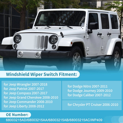 Windshield Wiper Switch for Jeep Wrangler Patriot Compass (2007 - 2017)